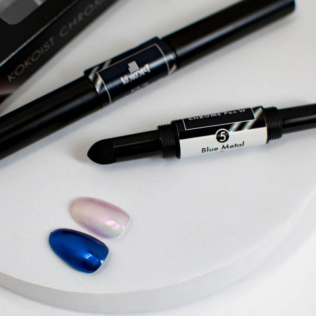 KOKOIST CHROME PEN 05 BLUE METAL AND PINK PEACOCK