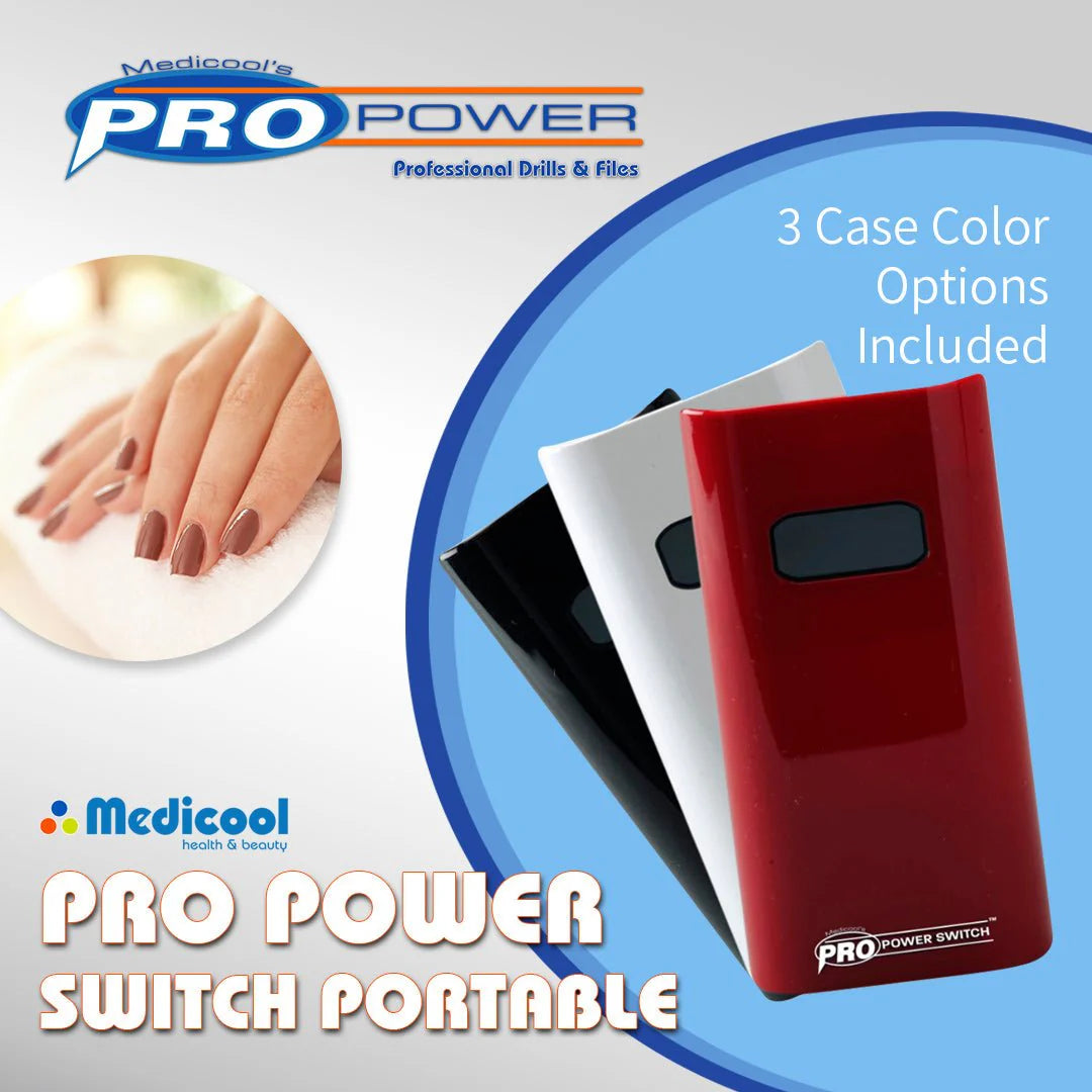 Medicool Pro Power 35K Portable Rechargeable Cordless Nail Drill File for Manicure & Pedicure