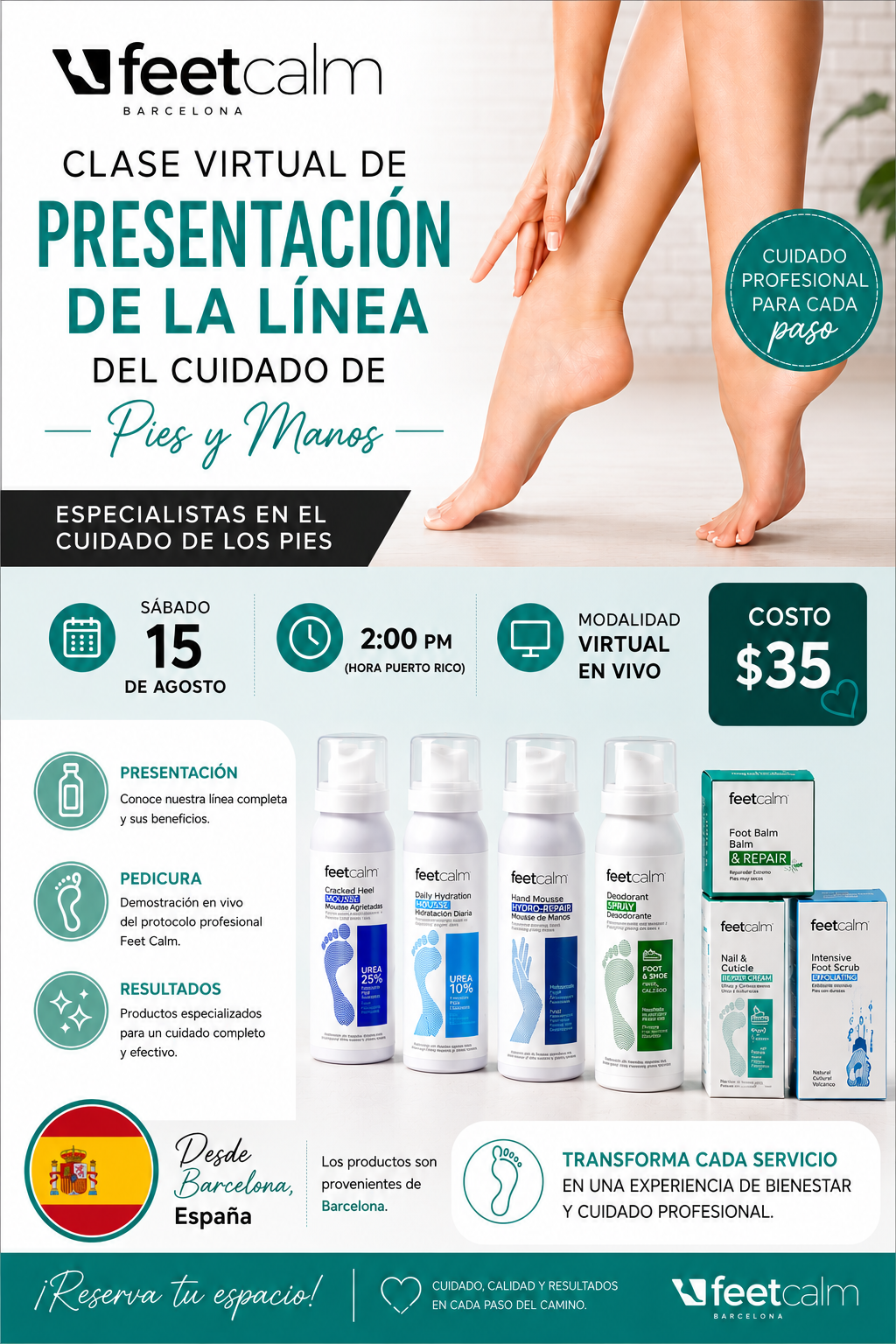 Clase Virtual Pedicura Feet Calm