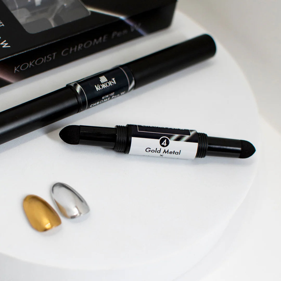 KOKOIST CHROME PEN 04 GOLD METAL AND SILVER METAL
