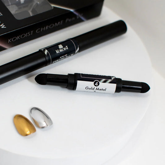 KOKOIST CHROME PEN 04 GOLD METAL AND SILVER METAL
