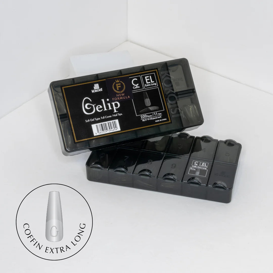 COFFIN EXTRA LONG GELIP EXTENSIONS (220 PCS.)