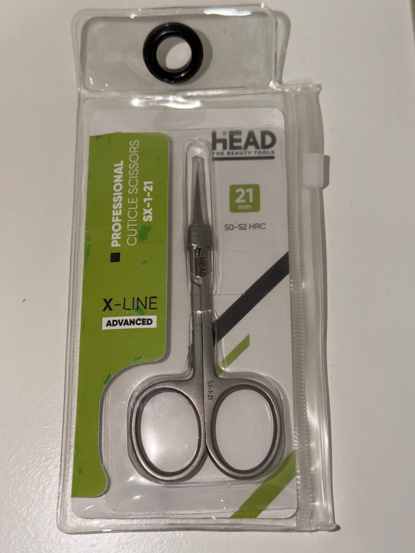 Head Beauty- SX-1-21 Professional cuticle scissors X-line 1, blades 21 mm, Classic
