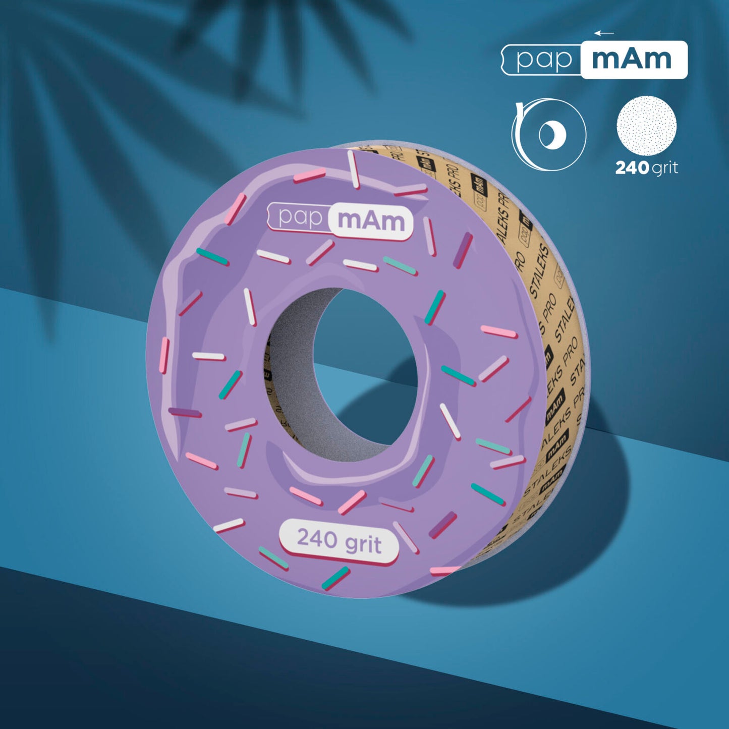 Staleks- Disposable white abrasive tape papmAm EXPERT 240 grit for the plastic case