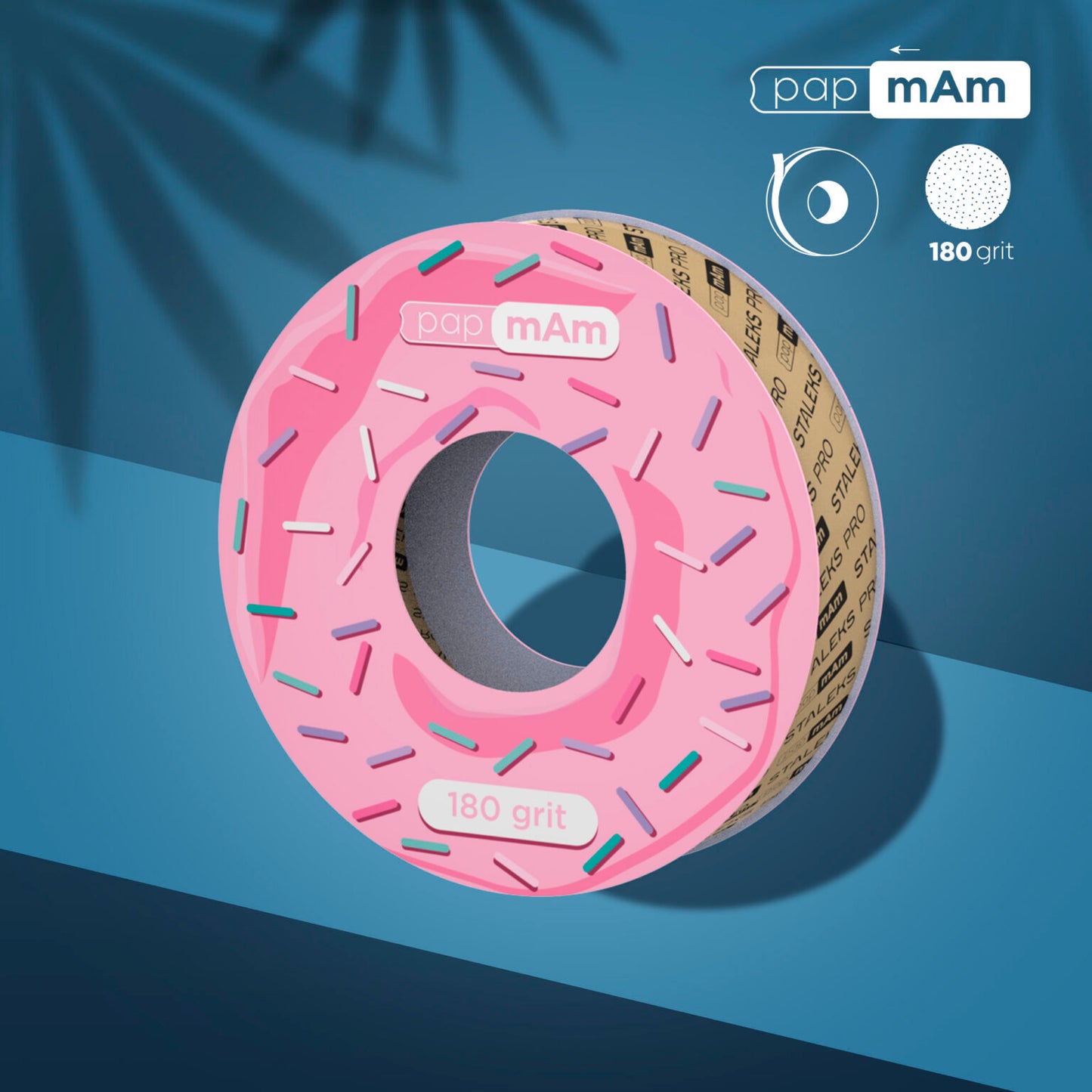 Staleks- Disposable white abrasive tape papmAm EXPERT 180 grit for the plastic case