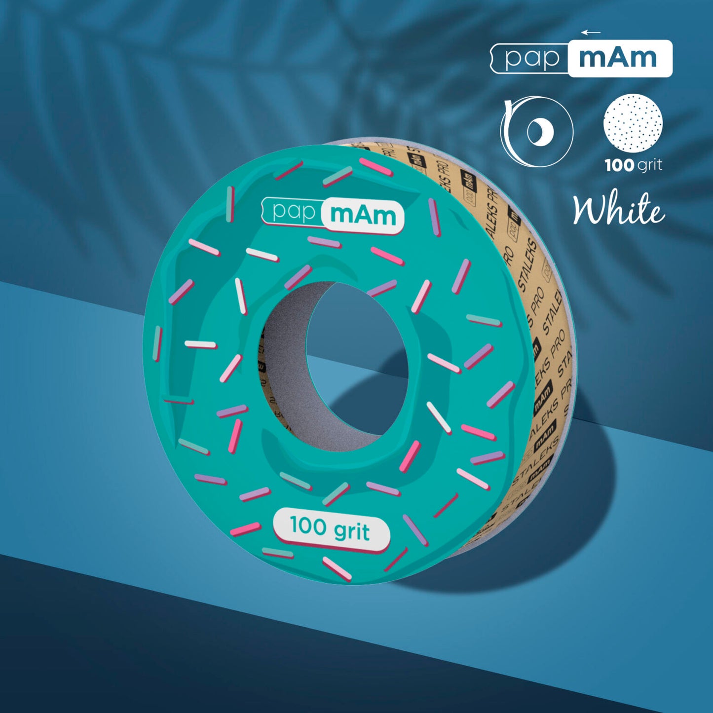 Staleks- Disposable white abrasive tape papmAm EXPERT 100 grit for the plastic case